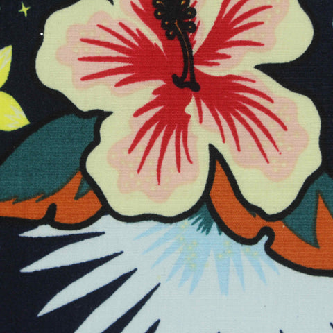 Cream Flowers Poplin, Cotton