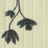 Dark Grey Floral Rib Knit, Cotton-Poly — texture