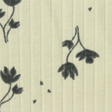 Dark Grey Floral Rib Knit, Cotton-Poly