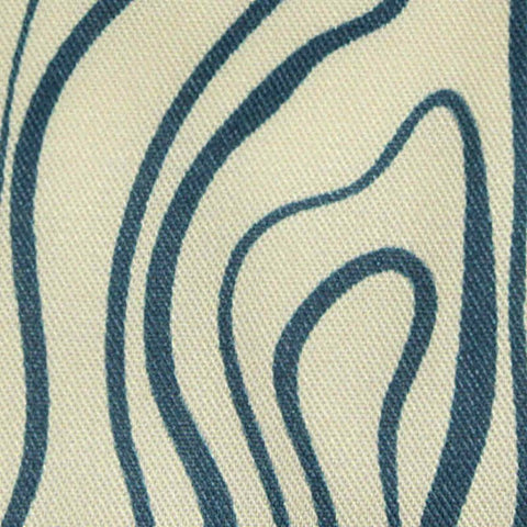 Dark Blue Wavy-Line Poplin, Tencel Lyocell