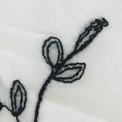 Black Leaves Chiffon, Polyester