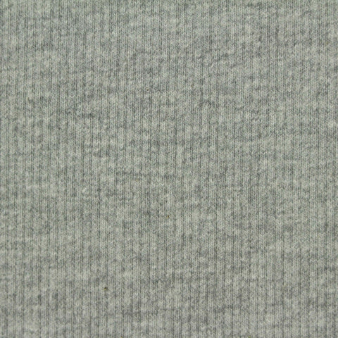 Dark Grey Marl Rib Knit, Cotton-Poly, 475 gsm