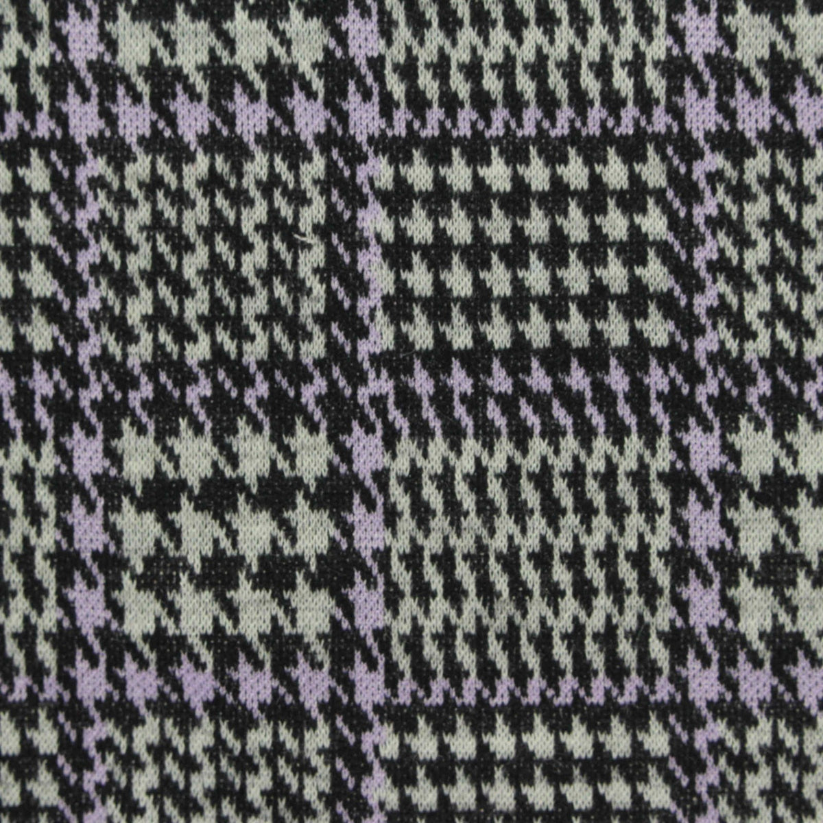 Black Houndstooth Jacquard, Poly-Cotton, 243 gsm