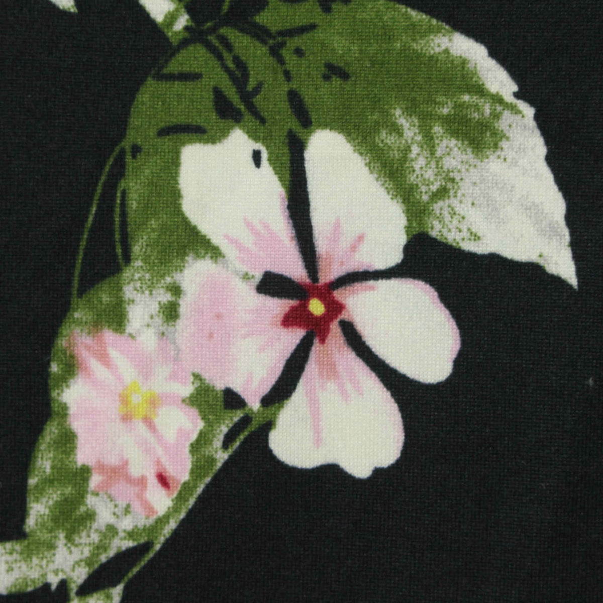Pink Flowers Milk Silk Knit, Polyester, 155 gsm