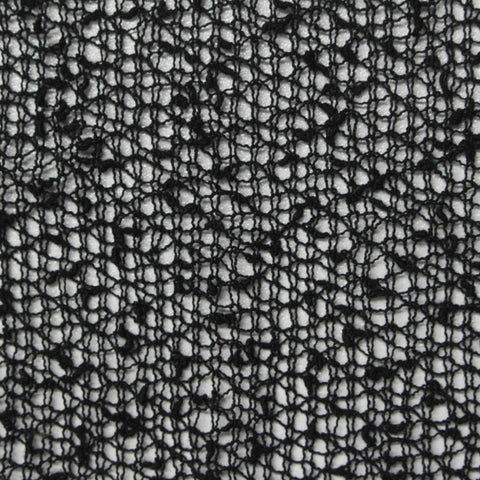 100% Polyester Chunky Knit Fabric, 140 gsm, 155 cm — Black
