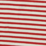 Red Horizontal-Stripe Rib Knit, Cotton-Modal