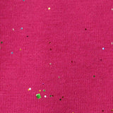 Pink Glitter-Dot Jersey Knit, Cotton — texture