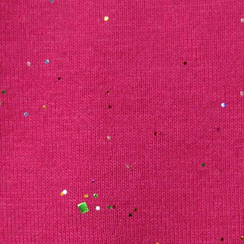 Pink Glitter-Dot Jersey Knit, Cotton, 165 gsm