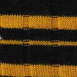 Yellow Horizontal-Stripe Rib Knit, Poly-Viscose — texture