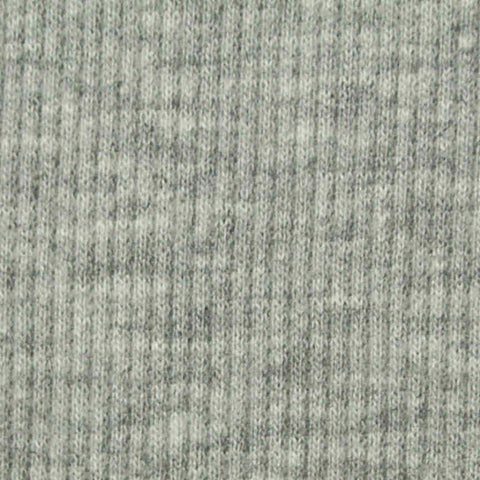Heathered Grey Marl Rib Knit, Polyester, 230 gsm