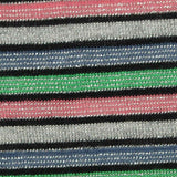 Silver Horizontal-Stripe Knit, Poly-Viscose — texture