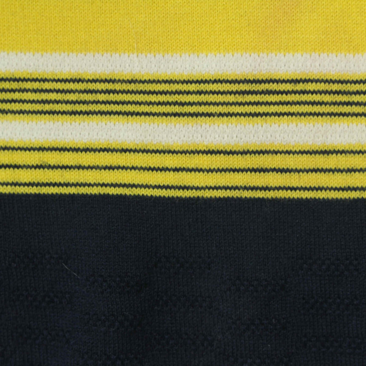 Yellow Horizontal-Stripe Jersey Knit, Cotton, 230 gsm