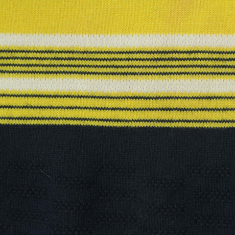 Yellow Horizontal-Stripe Jersey Knit, Cotton, 230 gsm