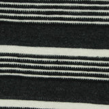Black Horizontal-Stripe Knit, Cotton