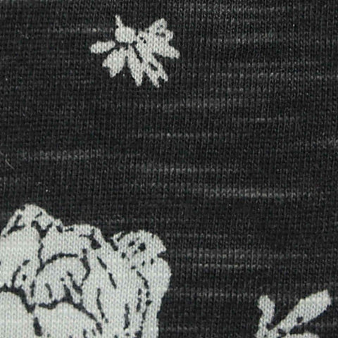 White Floral Jersey Knit, Cotton-Modal