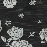 White Floral Jersey Knit, Cotton-Modal