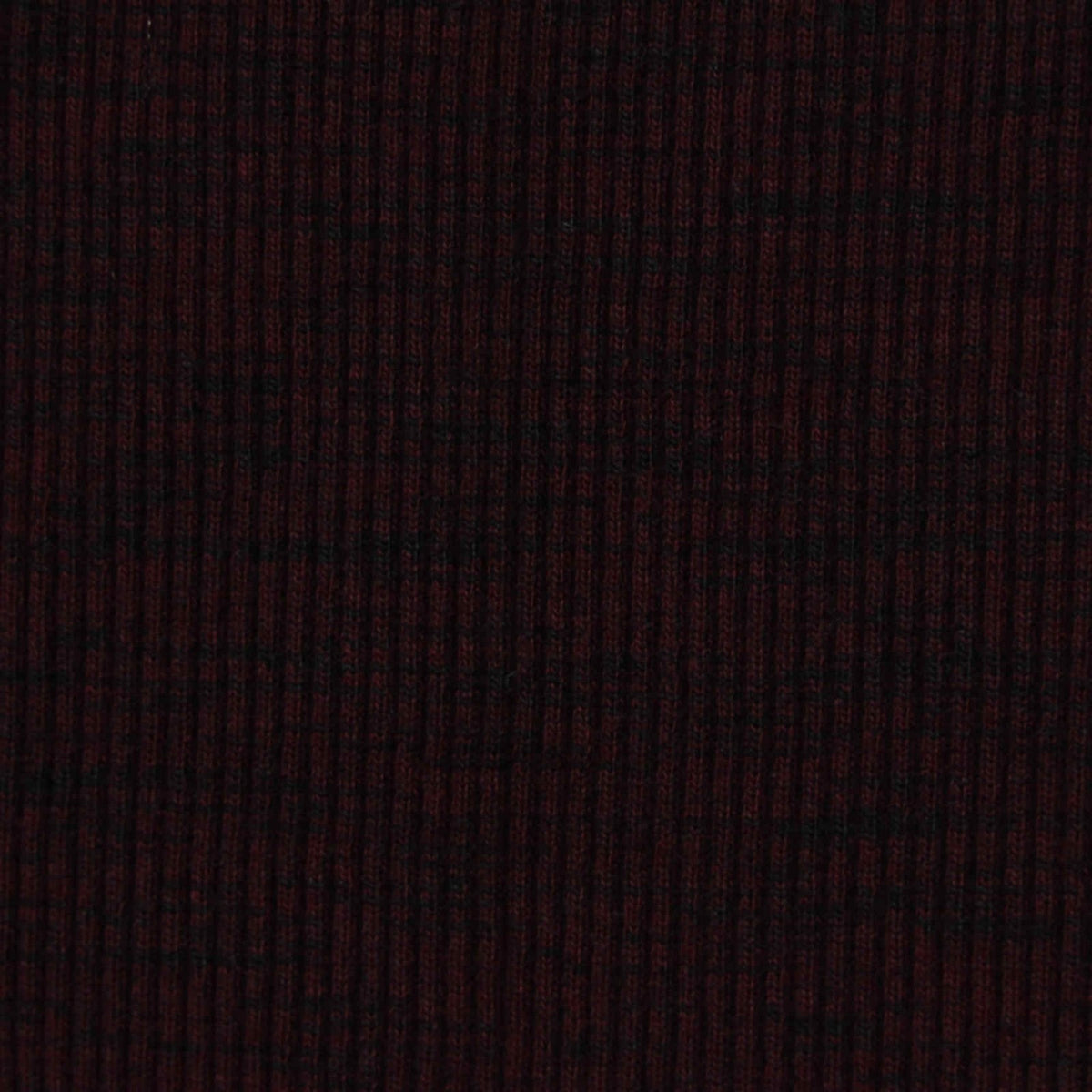 Dark Red Marl Rib Knit, Poly-Cotton, 560 gsm