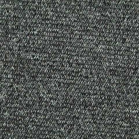 Heather Grey Marl Rib Knit, Polyester, 228 gsm