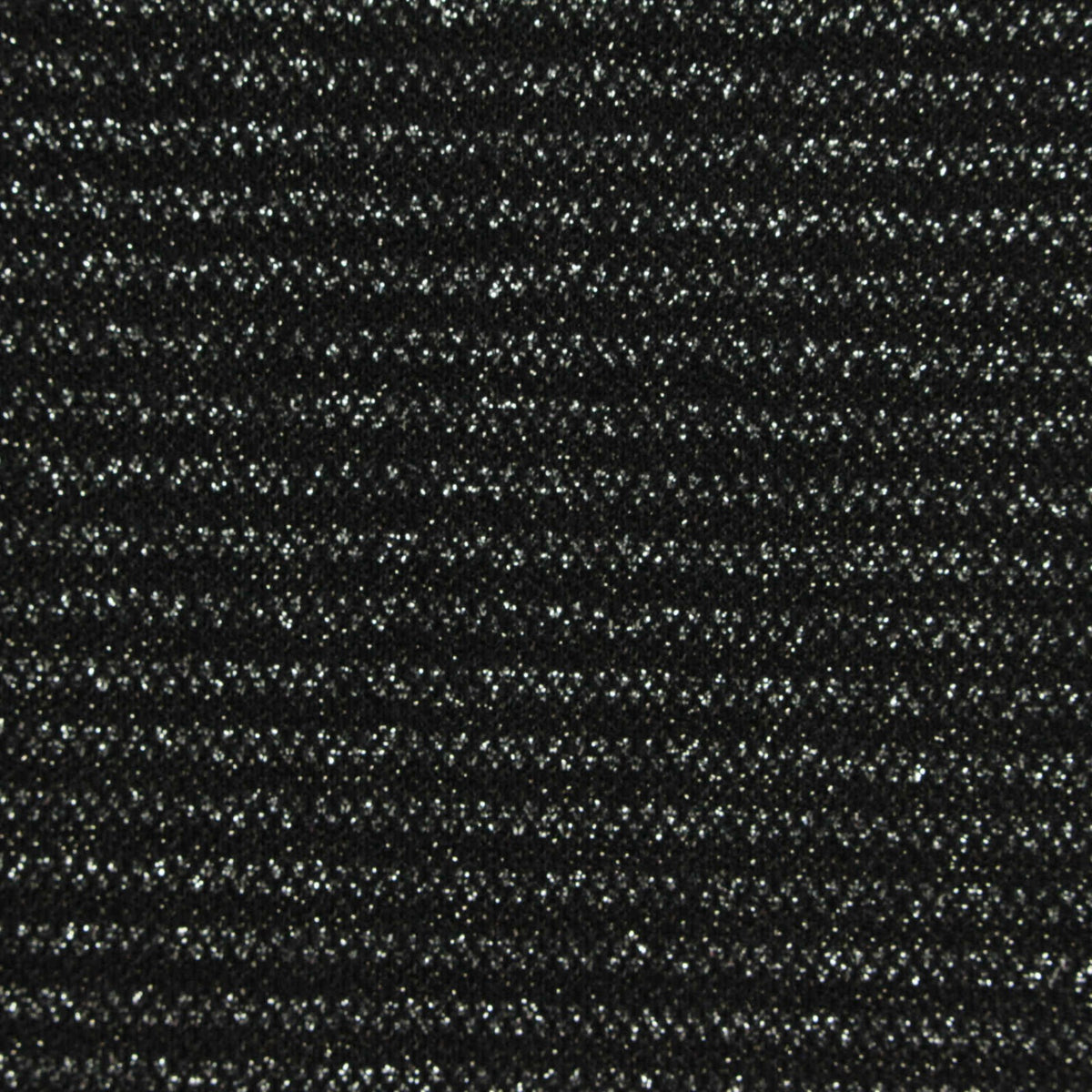 Silver Horizontal-Stripe Interlock Knit, Nylon-Metallic