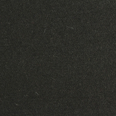 Brushed Polyester French Terry Fabric, 271 gsm — Black