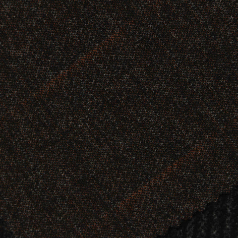 Dark Grey Plaid Ponte Knit, Viscose-Nylon
