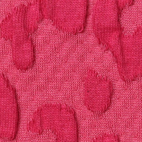 Pink Tone-on-Tone Leopard Interlock Knit, Cotton-Poly