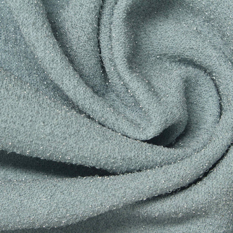 Grey-Blue Marl Interlock Knit, Polyester
