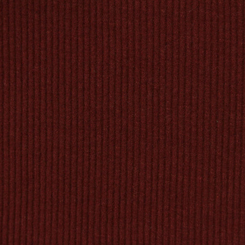 Cotton Polyester Stretch Rib Knit Fabric, 263 gsm — Red