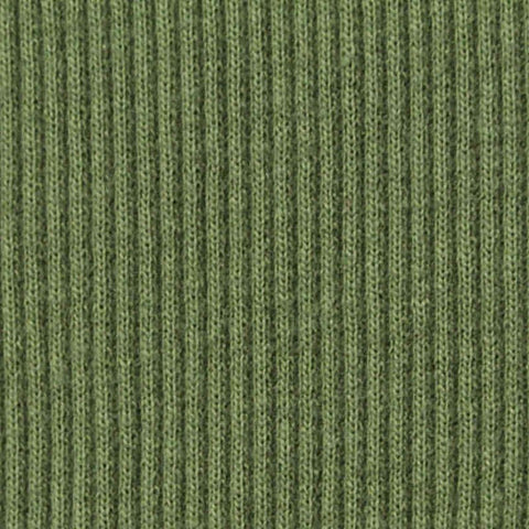 Cotton Polyester Stretch Rib Knit Fabric, 300 gsm — Green, ref EF-243933