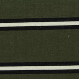 Black Horizontal-Stripe Jersey Knit, Viscose