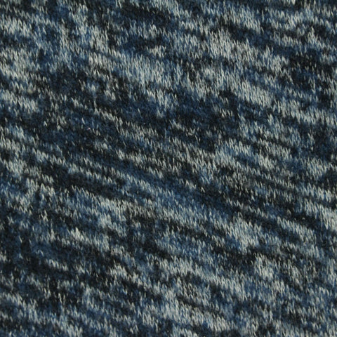 Heathered Blue Marl Chunky Knit, Viscose-Poly