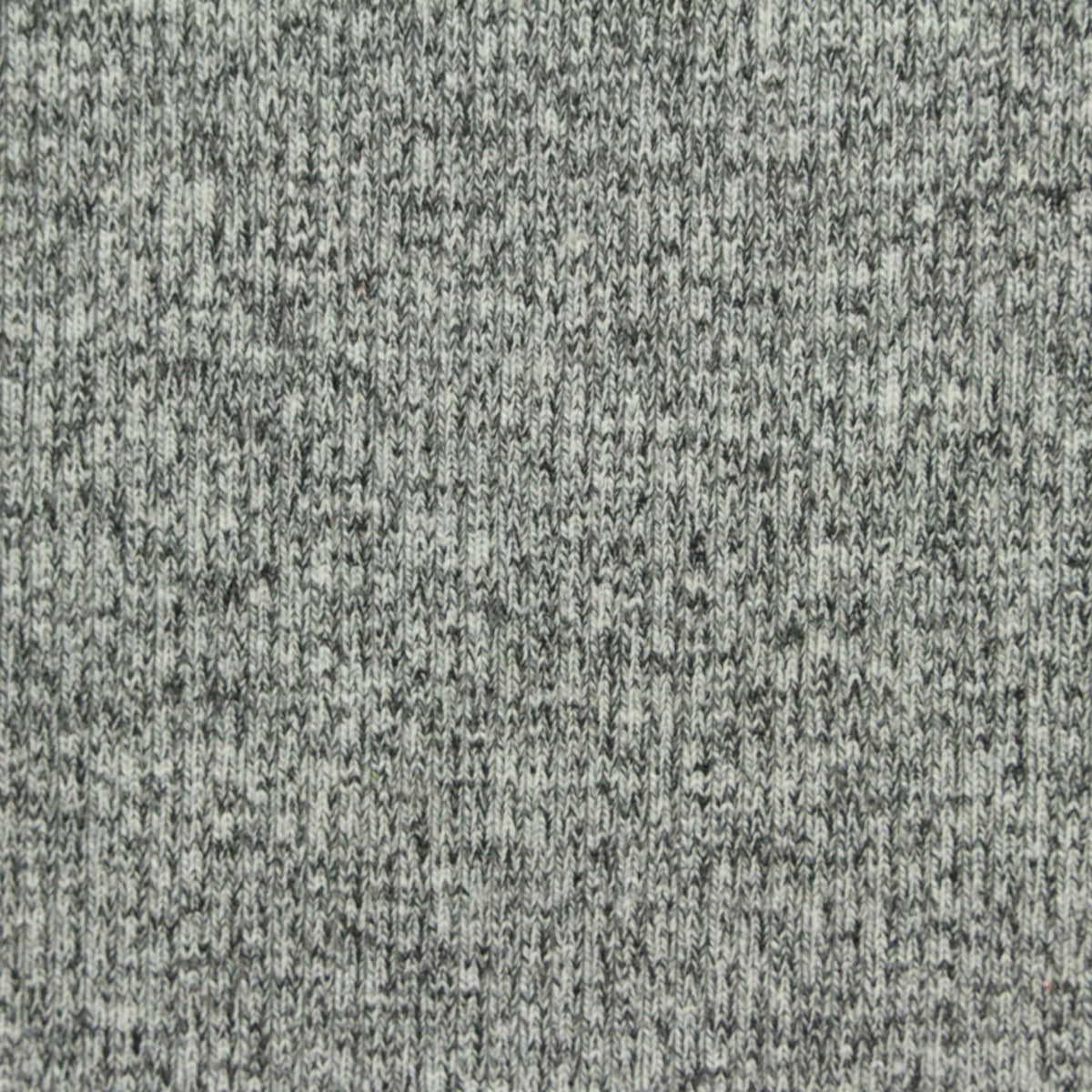 Grey Heathered-Marl Rib Knit, Poly-Cotton, 560 gsm