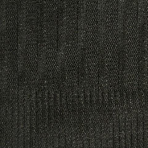Polyester Viscose Stretch Rib Knit Fabric, 190 gsm — Black