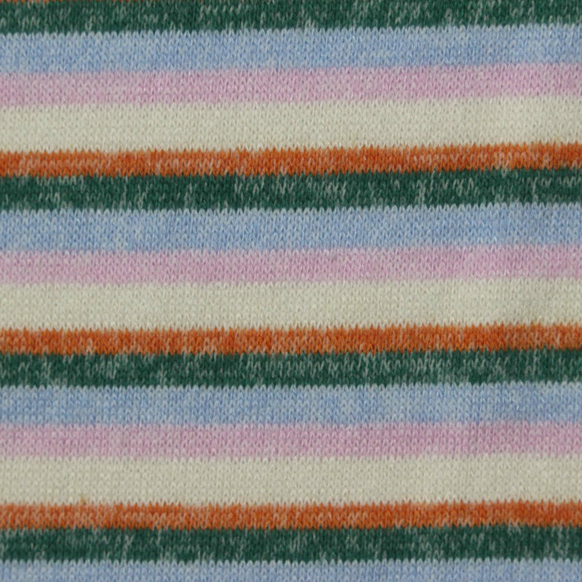 Green Horizontal-Stripe Chunky Knit, Viscose-Poly