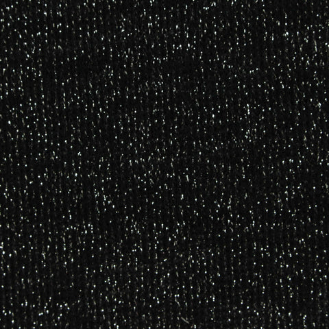 Black Marl Chunky Knit, Poly-Viscose, 200 gsm, 135 cm