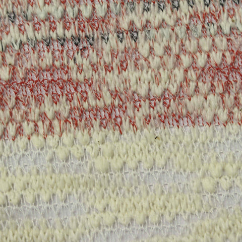 Red Textured-Band Chunky Knit, Cotton-Poly