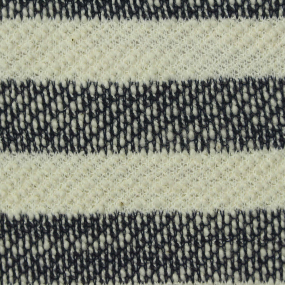 Navy Stripes Chunky Knit, Cotton-Poly