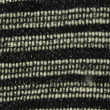 Black Horizontal-Stripe Chunky Knit, Polyester