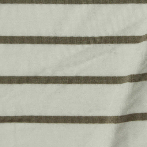 Olive Horizontal-Stripe Knit, Viscose