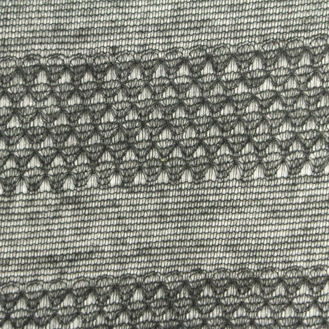 Grey Horizontal-Band Chunky Knit, Polyester