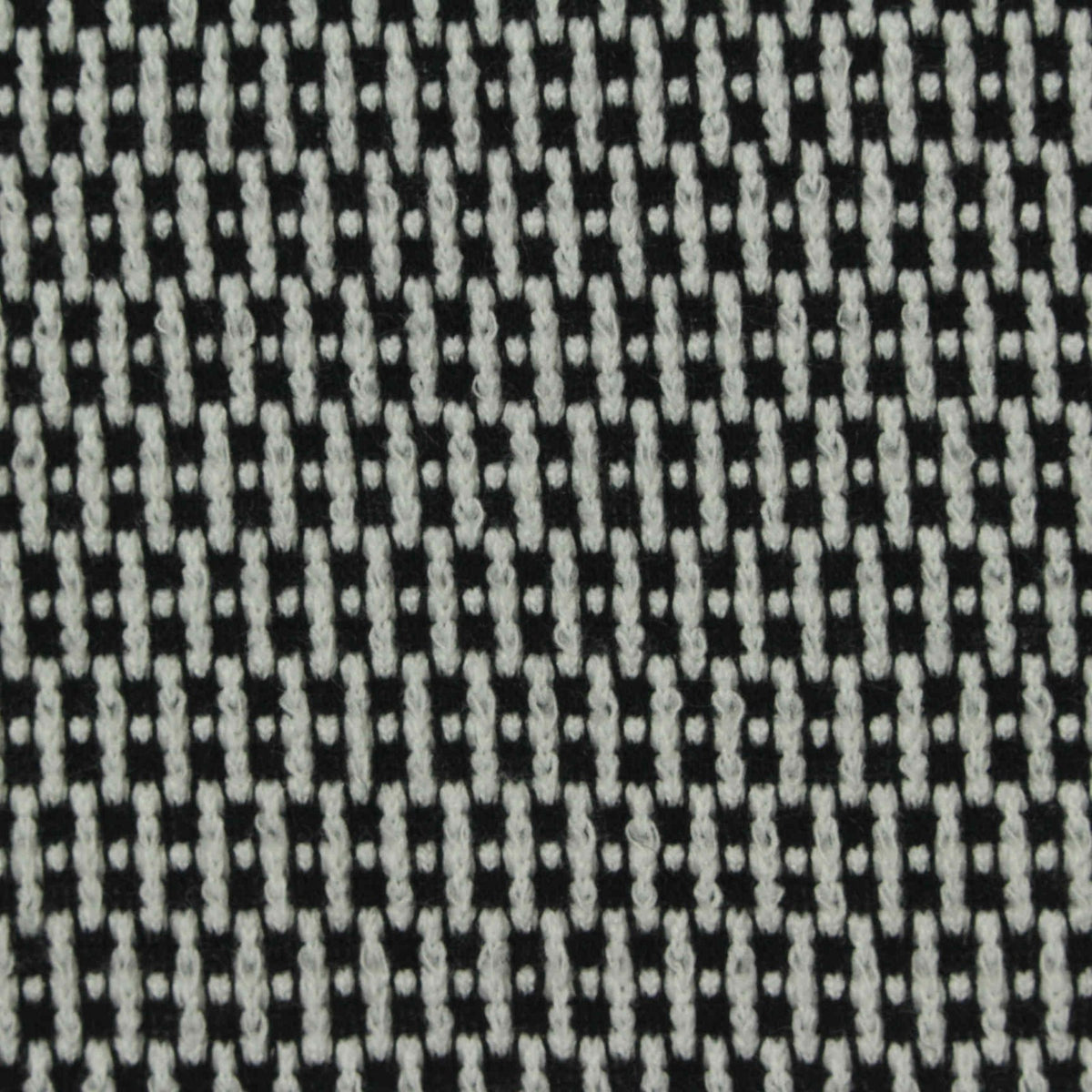 Black Geometric-Dash Chunky Knit, Poly-Spandex