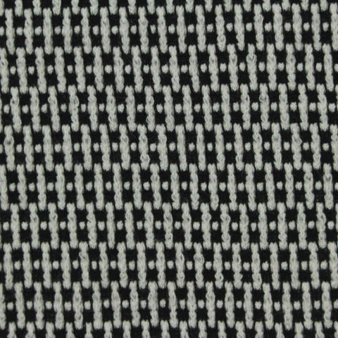 Black Geometric-Dash Chunky Knit, Poly-Spandex