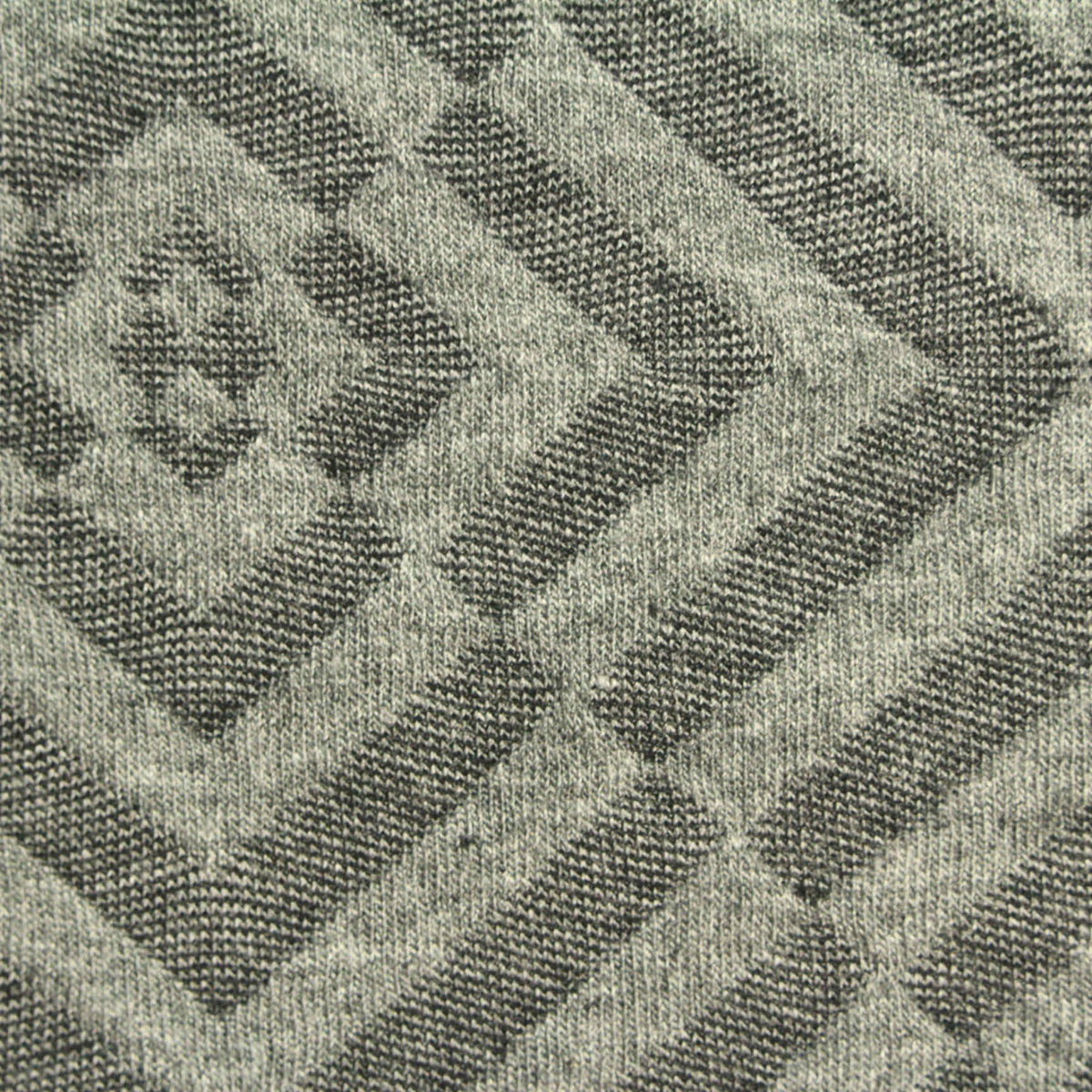 Grey Diagonal-Stripe Jacquard, Cotton-Poly
