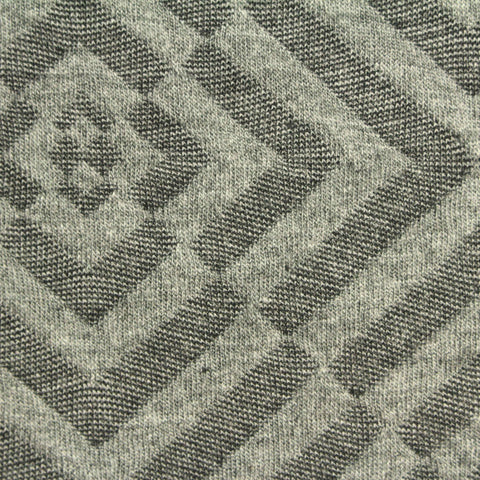 Grey Diagonal-Stripe Jacquard, Cotton-Poly