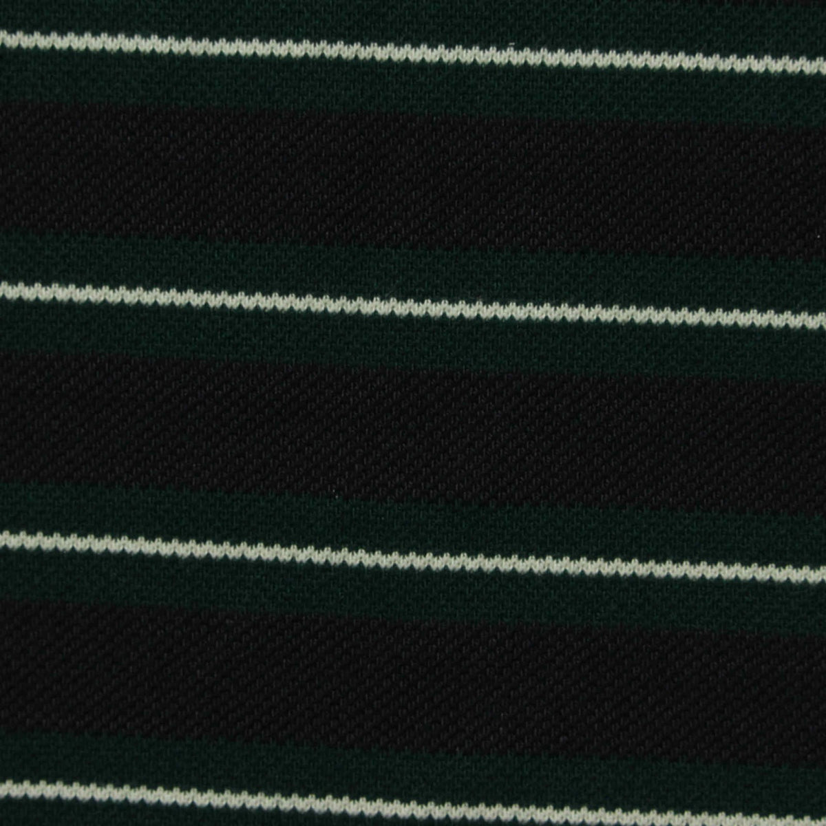 Black Horizontal-Stripe Piqué Knit, Poly-Viscose