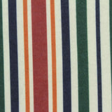 Cream Vertical-Stripe Interlock Knit, Polyester