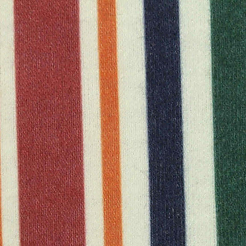 Cream Vertical-Stripe Interlock Knit, Polyester, 186 gsm
