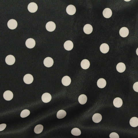 Cream Dots Jersey Knit, Polyester