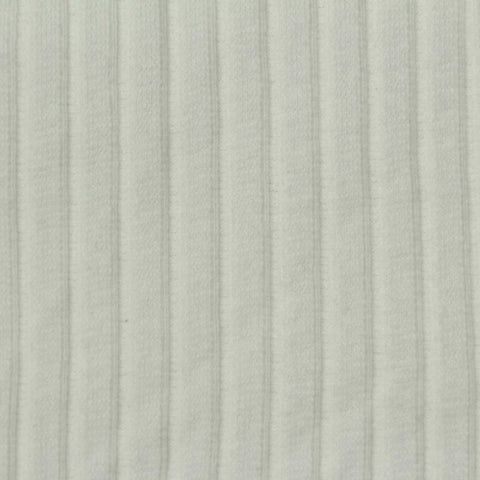 Cotton Stretch Rib Knit Fabric, 190 gsm, 135 cm — White, ref EF-244191