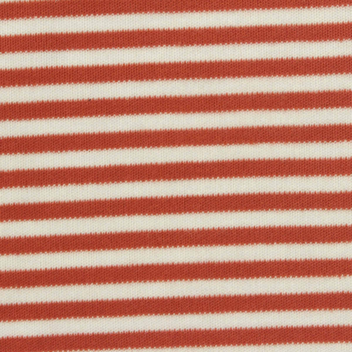 Terracotta Horizontal-Stripe Interlock Knit, Polyester